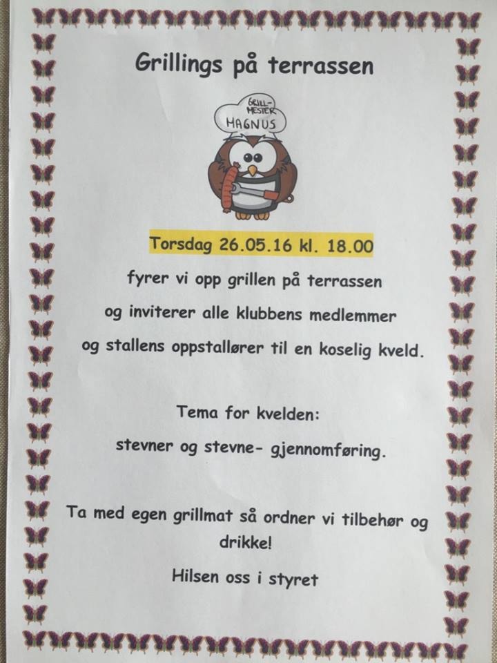 Grillkveld på terassen.